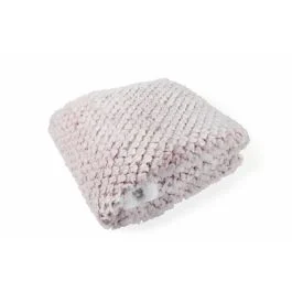 Coperta fleece in sherpa bordeaux