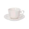 PORCELLANA BIANCA TAZZA CAFFE CON PIATTINO VALENTINO