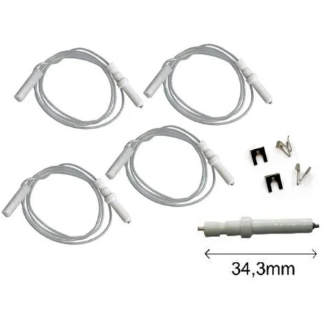 KIT 4PZ CANDELETTE SCINTILLA PIANI COTTURA ARISTON 343MM FRANKE SMEG NARDI