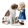 ROYAL COPENHAGEN BAMBINA CON CANE E CUCCIOLI
