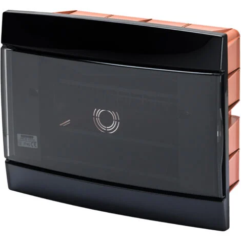 GEWISS GW40225TN - Centralino da arredo da Incasso con Portello - nero toner - 8+ 1/2M