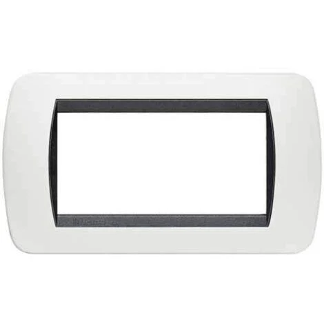 BTICINO L4804PB - Placca 4 Moduli - Bianco - LivingLight