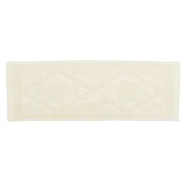 Tappeto bagno avorio 60x180 cm in 100% cotone, Sibilla