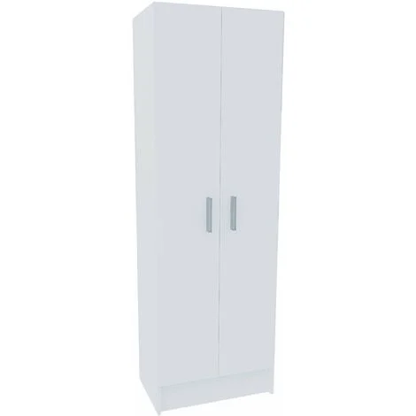 Armadio Armadietto Multiuso A Colonna Con 2 ante e 8 Ripiani Scarpiera Portascarpe Ingresso Camera Da Letto Design Moderno Arredo Arredamento Elegante Managua 59 x 37 x 180 Cm Colore Bianco
