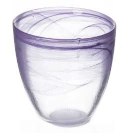 Bicchiere acqua bombato viola 280 ml, Alabastro