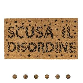 Zerbino ingresso 70x40 cm in cocco e pvc, Sibilla