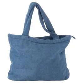 Borsa mare in cotone, blu, 4 Toni