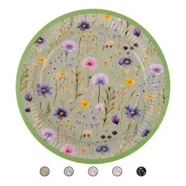 Set 15 piatti monouso, Jardin