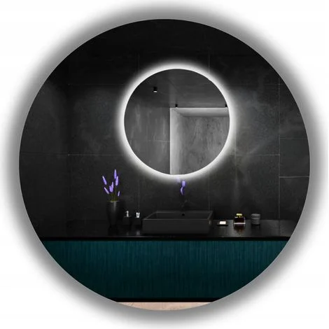 Specchio rotondo illuminato a LED FI 50 per bagno, impermeabile IP67