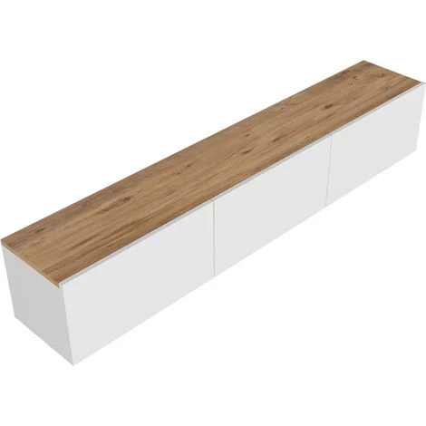 Mobile TV in legno "West" - 150 x 32 x 30 cm - Pino bianco atlantico