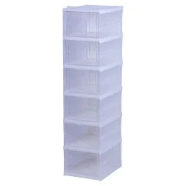 Scarpiera 6 scomparti modulabile 25,5x34,4x h.105 cm, Sìordine