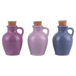 Anfora mini oliera 95 ml in ceramica e sughero, Provence