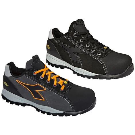 Scarpe antinfortunistiche Geox Diadora Glove Net Low Pro S3 ESD - 35 - Antracite/Arancione