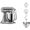 KITCHEN-AID ROBOT ARTISAN CON GANCI IN ACCIAIO E CIOTOLA