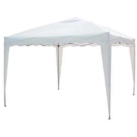 Gazebo pieghevole con struttura in acciaio con sacca inclusa per fiere e mercatini Camel - White - L300xP200xH max 260 cm
