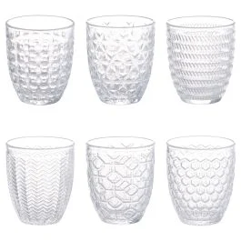 Set 6 bicchieri acqua 320 ml, Geometrie Light