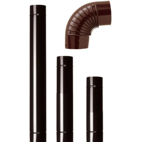 12 tubi per stufa cm 100 13 cm 130 mm smaltato marrone stufe legna