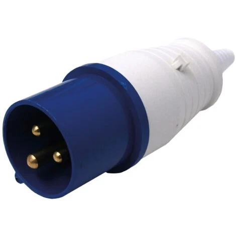 spina industriale IP44 16A 2P+T tensione 220V a 2 posti norme CEE