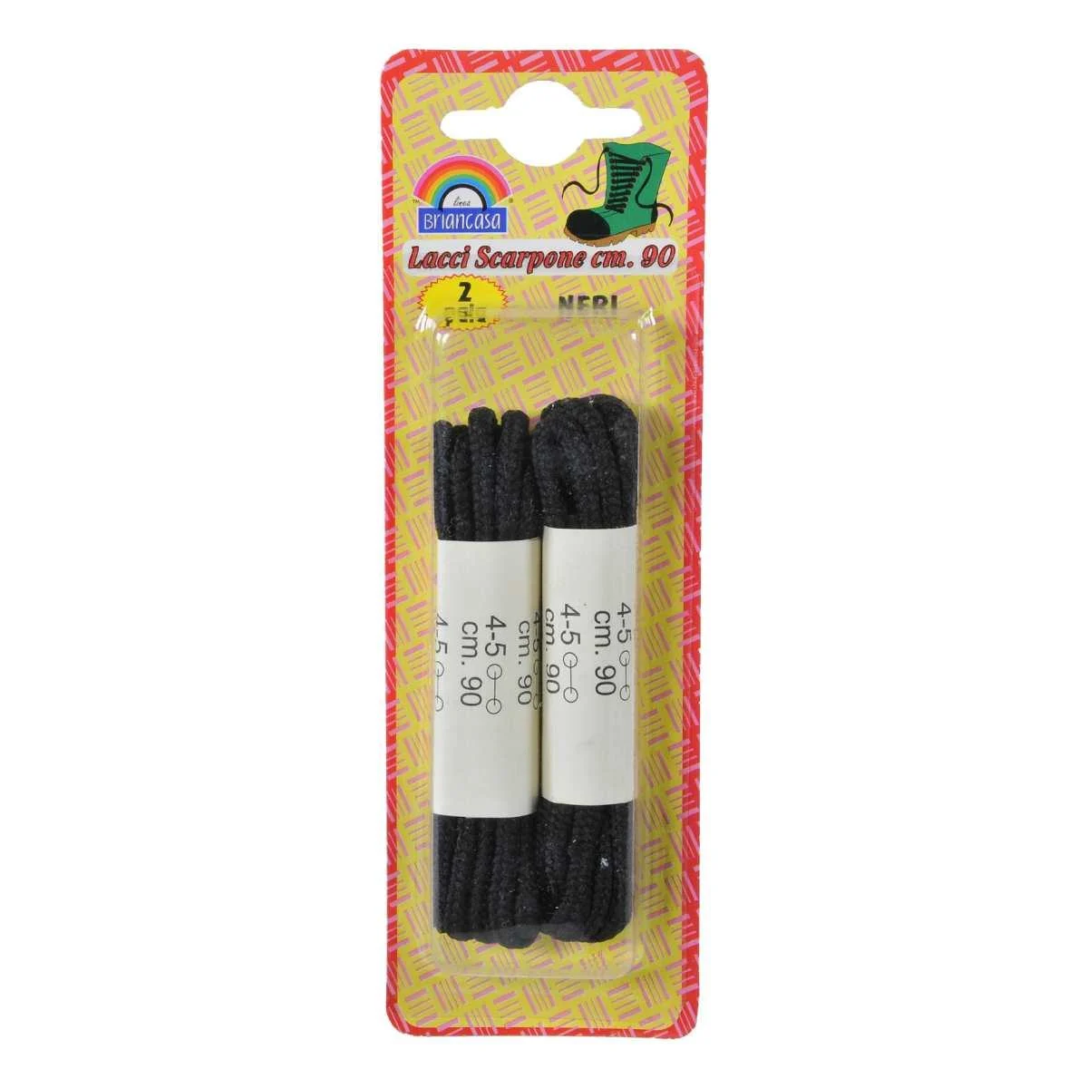 Lacci Scarponi Tondi 90 Nero pz.2
