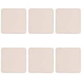 Set 6 sottobicchieri double face soft touch, Horeca Ivory