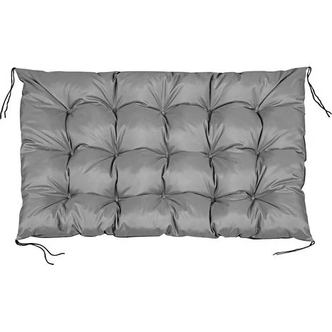 Cuscino da giardino 120x80 cm per panca pallet, impermeabile, grigio