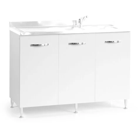 MOBILE SOTTOLAVELLO 120X50XH85CM BIANCO FRASSINATO