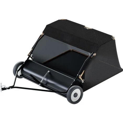 Wiltec Spazzatrice trainata da prato per trattorini 120cm di larghezza Ruote in gomma da 266x60cm