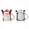 EVVIVA SET 2 TAZZE CAFFE' UPSIDE DOWN BABBO NATALE CON MANI