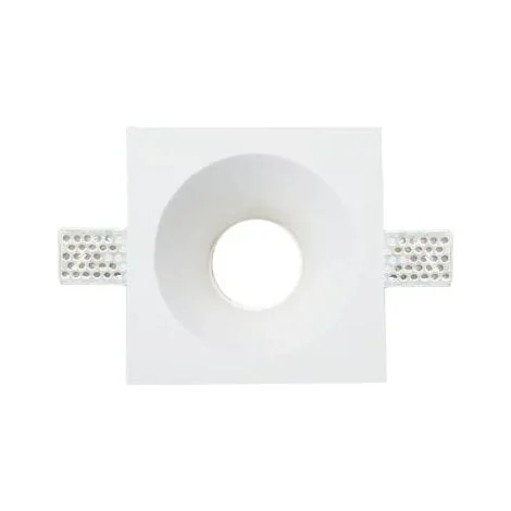 Portafaretto incasso scomparsa quadrato gesso GU10 Φ121x121mm