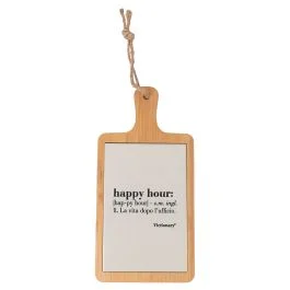 Tagliere in legno di bambù e gres 15x29,5 cm, Victionary