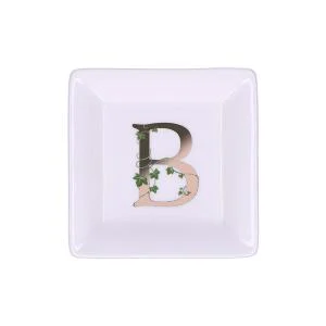 PORCELLANA BIANCA ADORATO PIATTINO INIZIALE
