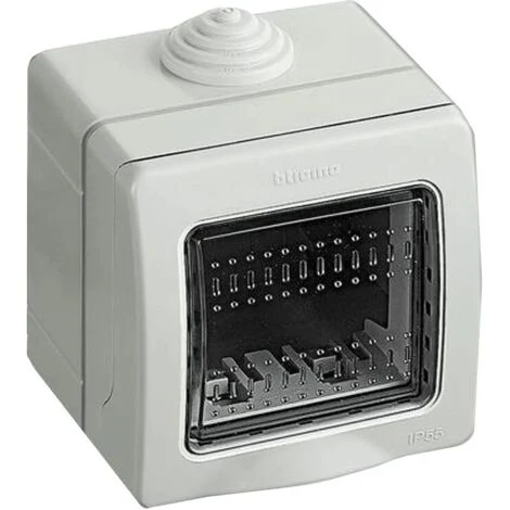 BTICINO 25502 - Custodia Ip55 Composta Da Base E Portello Di Protezione - 2 Moduli- Matix