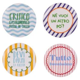 Set 4 piatti in porcellana, More Amor