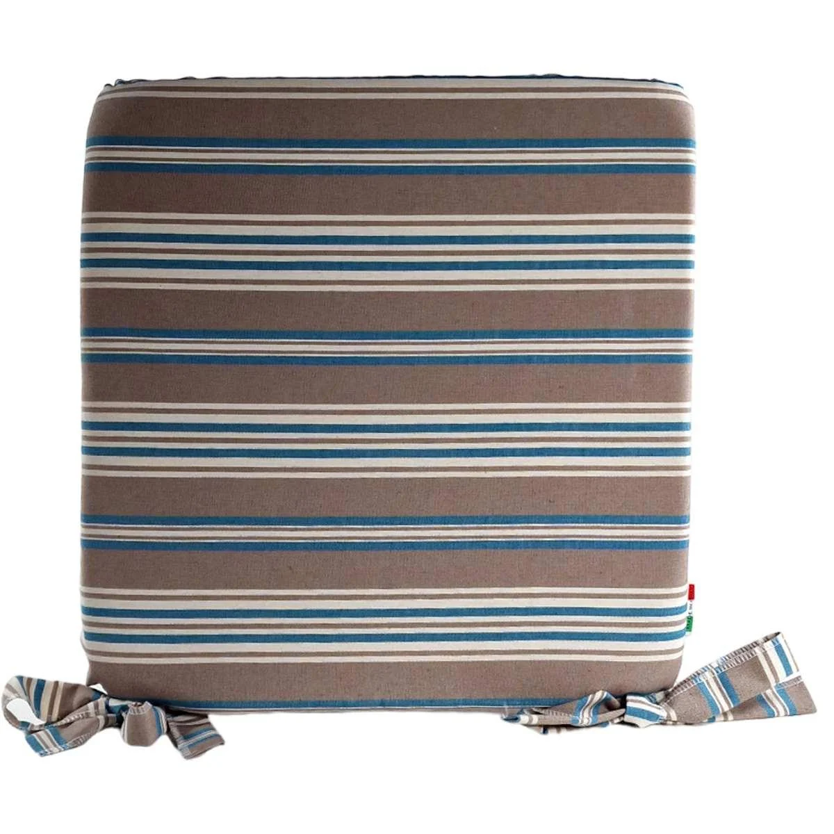 Cuscino Sedia Teflon Rayur Antimacchia Righe Blu cm.37x37