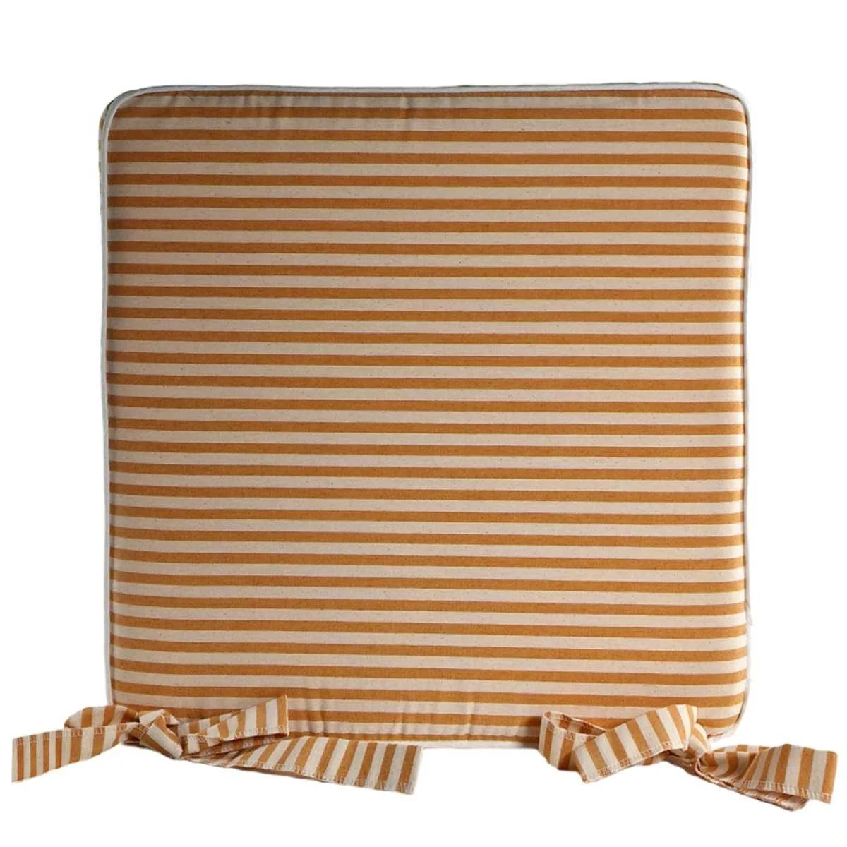 Cuscino Sedia Fianchetto Teflon Rayur Righe Giallo cm.40x39