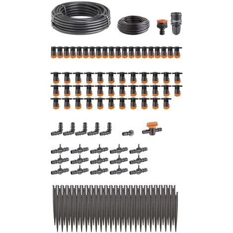 KIT DRIP IRRIGAZIONE A GOCCIA TERRAZZO AIUOLA 50 PIANTE GIARDINO CLABER 90772