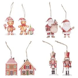 Set 2 appendini natalizi h. 12,5 cm, Santa's House