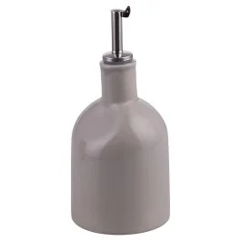 Mini oliera 285 ml in ceramica, tappo e beccuccio salvagoccia, grigio chiaro, 4 Toni