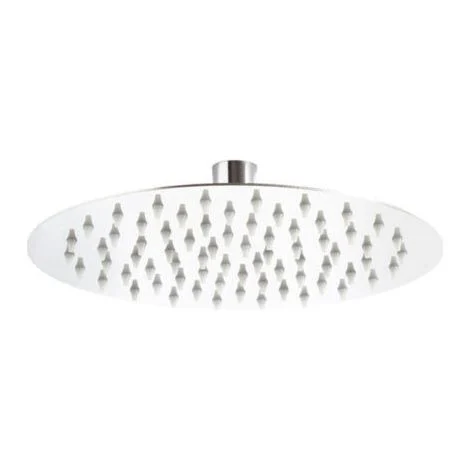 Soffione doccia rotondo da 25 cm, soffione a pioggia, acciaio inossidabile, accessori per il bagno