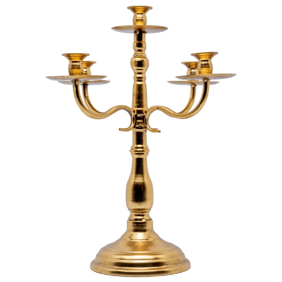 Candelabro 5P Metallo Oro Retrò h45