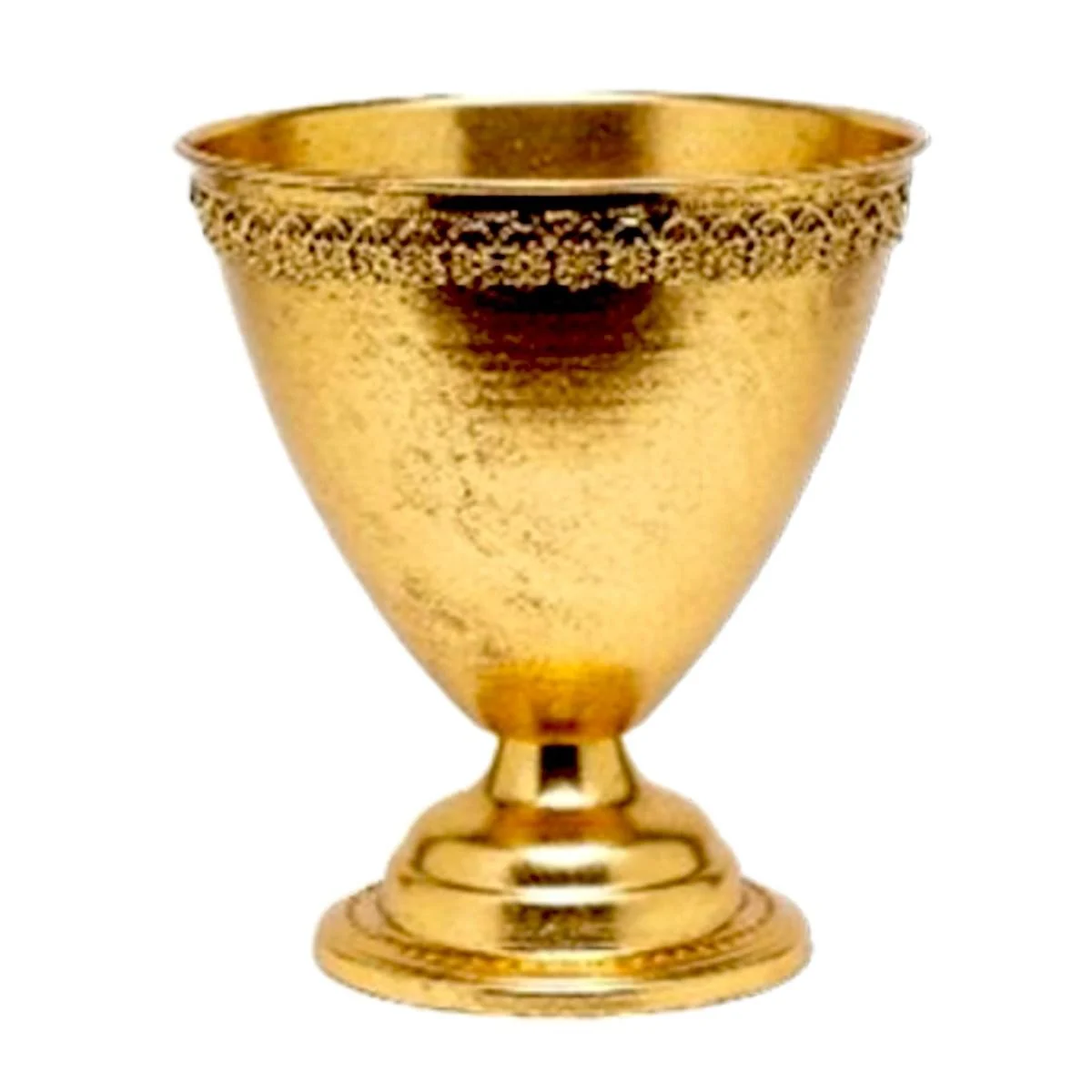 Vaso Metallo Coppa Retrò Oro cm.21x27