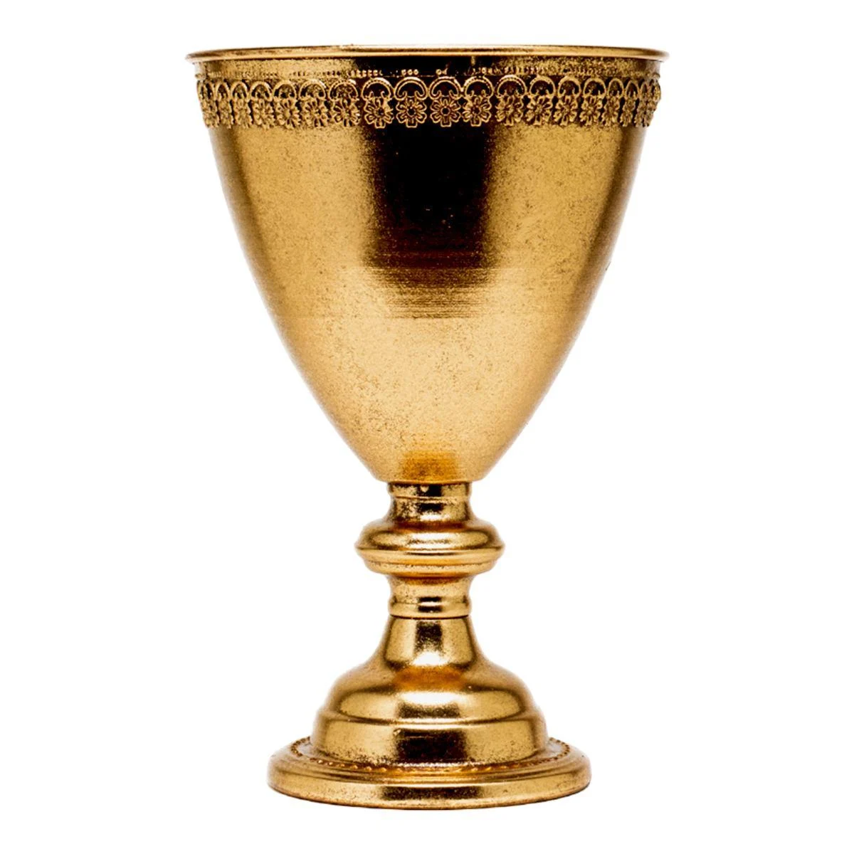 Vaso Metallo Coppa Retrò Oro cm.22x33