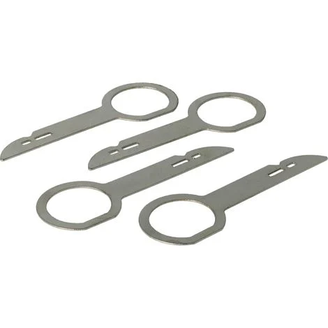 vhbw 4x chiave di sblocco per radio compatibile con Mercedes-Benz Sound (Becker) auto - Strumento di sbloccaggio per autoradio, 7 cm
