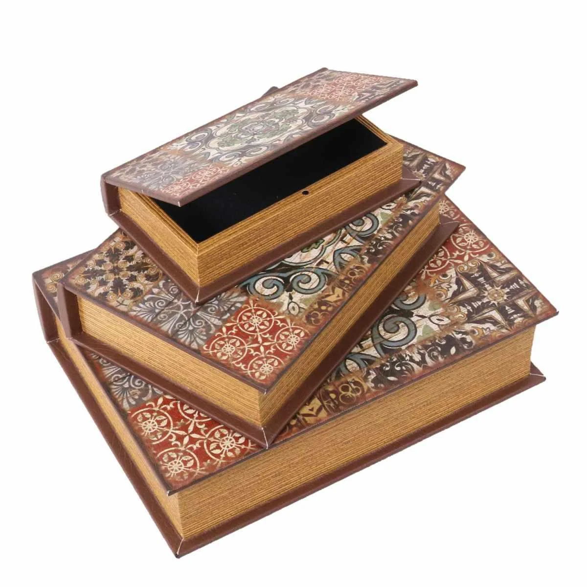 Scatola Libro Legno Mandala cm.32x8xh24