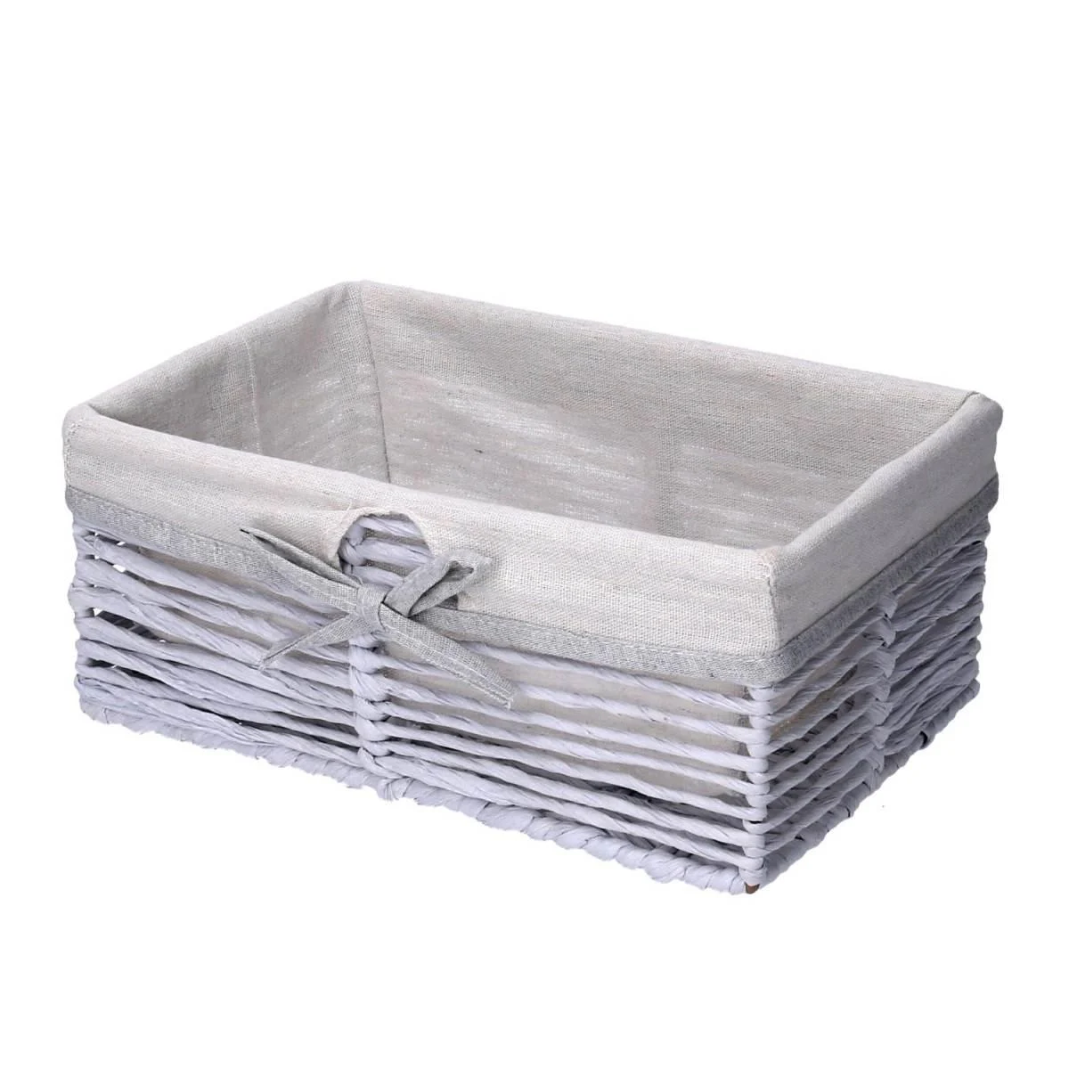 Cesto Carta Rettangolare Grigio cm.38x27xh16
