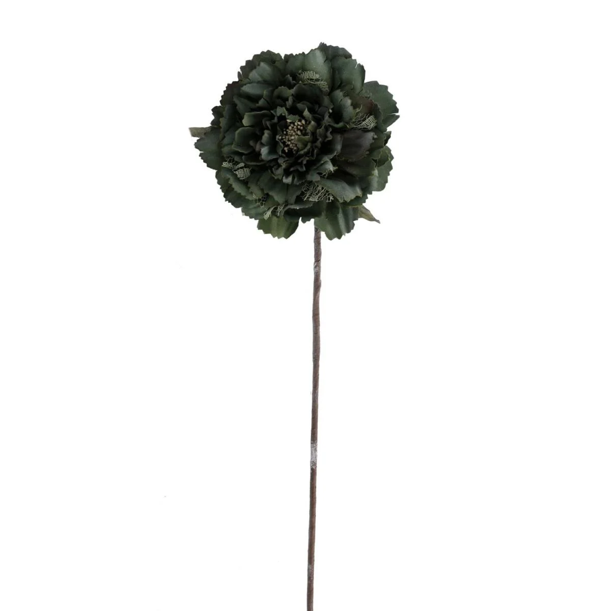 Fiore in Tessuto Verde cm.14xh47