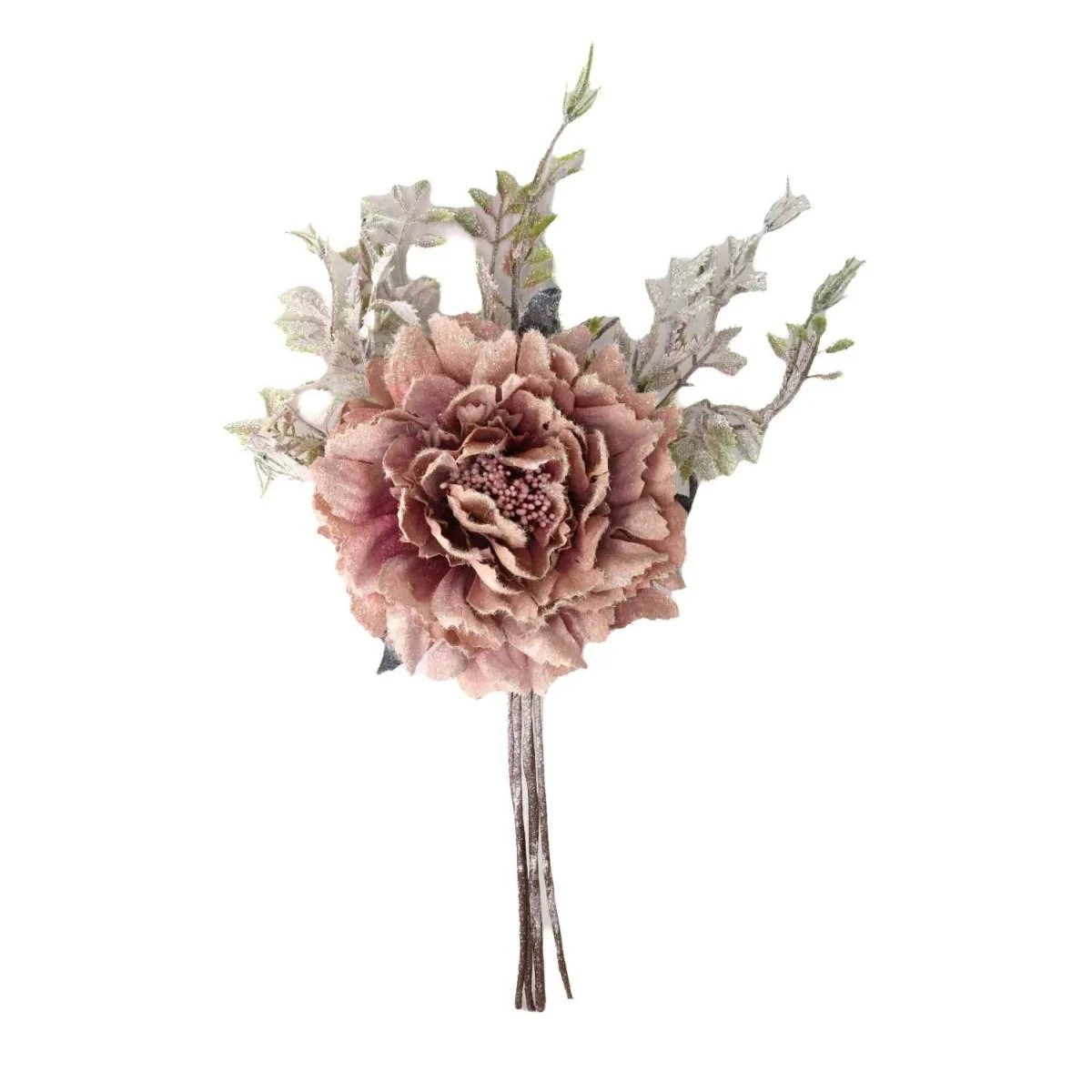 Fiore Peonia in Tessuto Rosa cm.26xh8