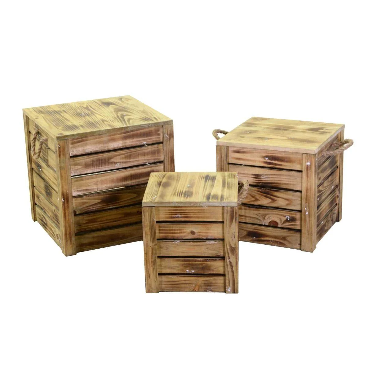 Scatola Portaoggetti Legno con Coperchio cm.29x29x30,5