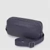 PIQUADRO ASTUCCIO A TRE COMPARTI IN PELLE BLACK SQUAREK SQUARE