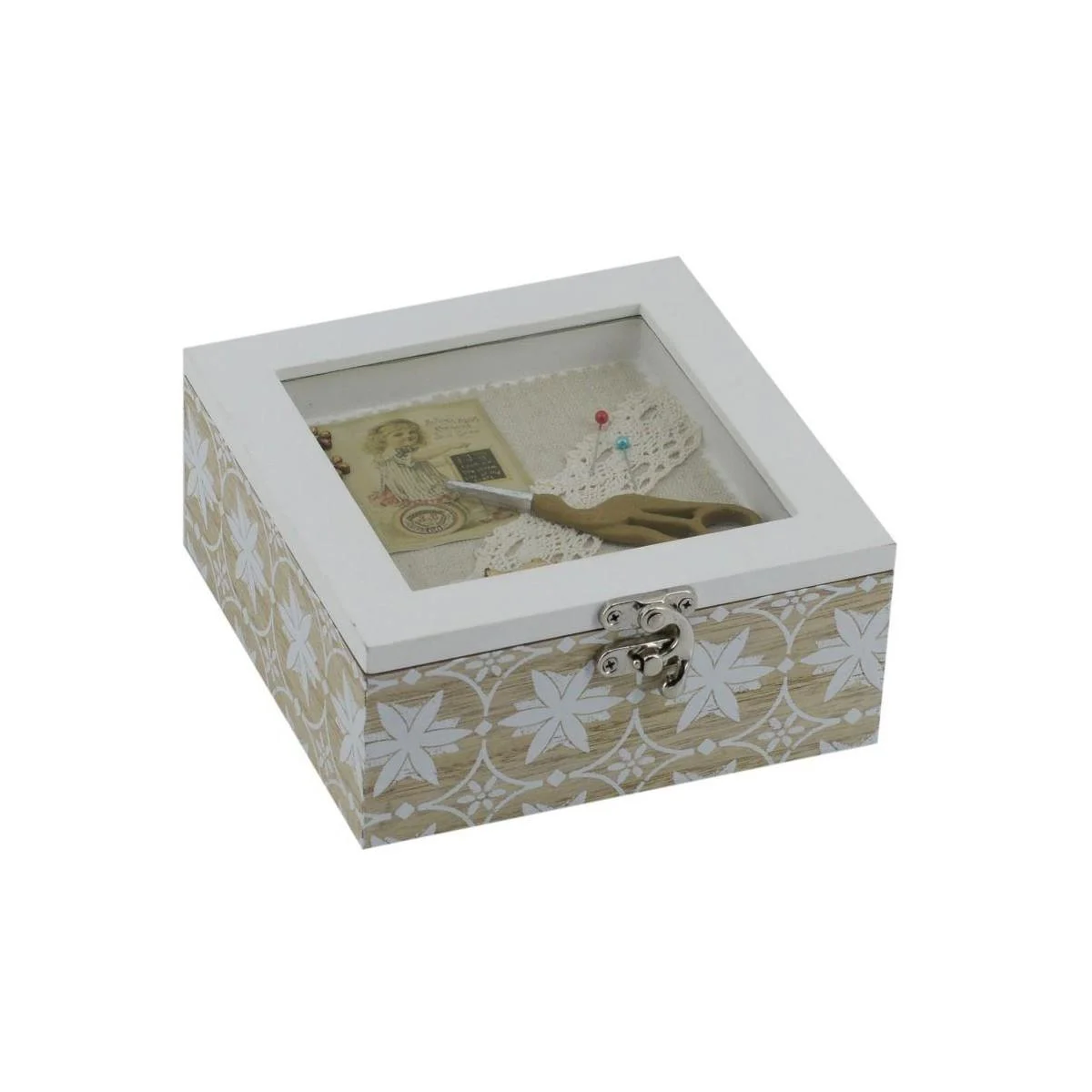 Scatola Porta Lavoro Legno cm.15x15x7